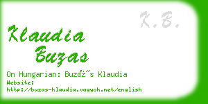 klaudia buzas business card